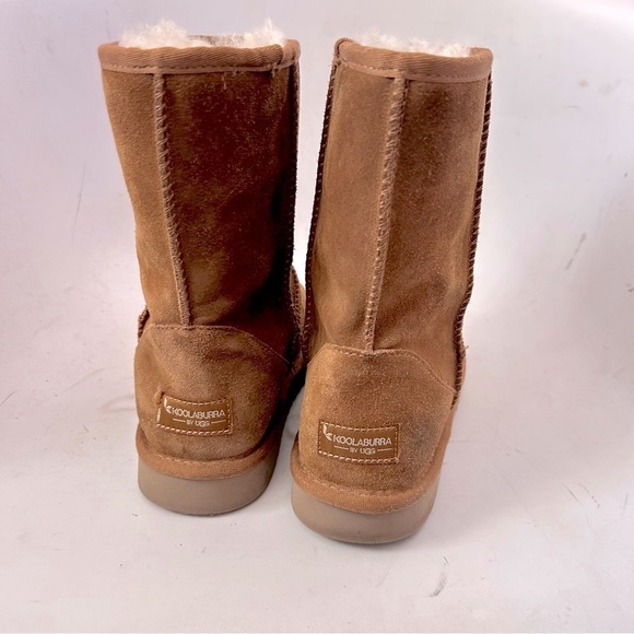 KOOLABURRA BY UGG Koola Short Women Size 8 Chestnut Brown Sherpa Lined Boots - Picture 4 of 11